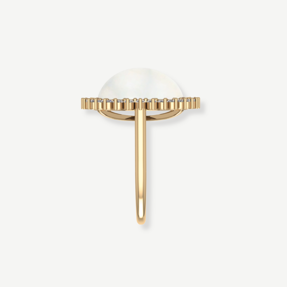 Arielle Diamond and Pearl Halo Ring