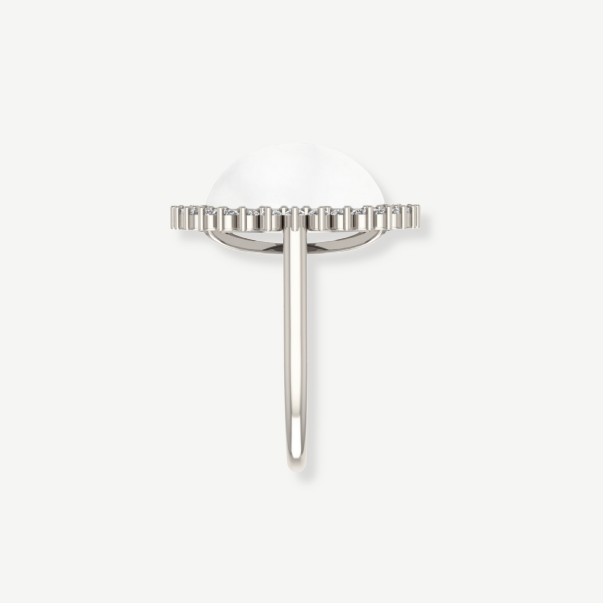 Arielle Diamond and Pearl Halo Ring