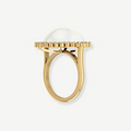 Arielle Diamond and Pearl Halo Ring