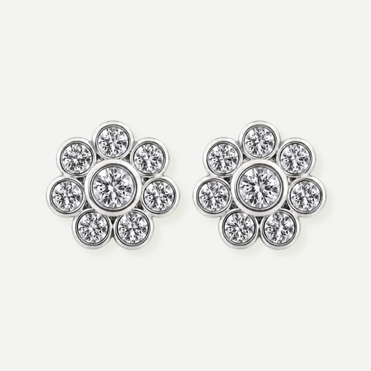 Diamond Daisy Earrings