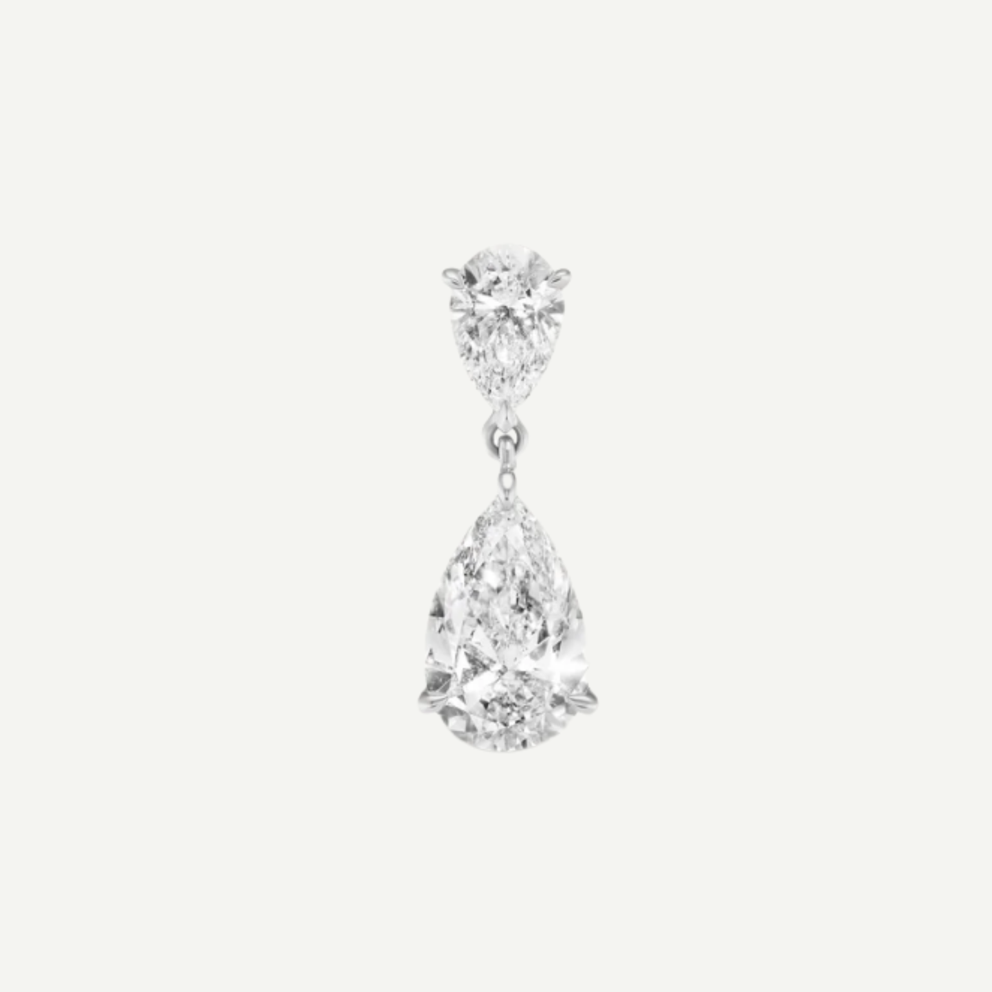 Double Pear Diamond Dangle Earring