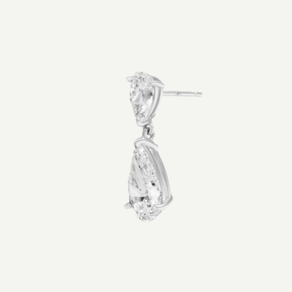 Double Pear Diamond Dangle Earring