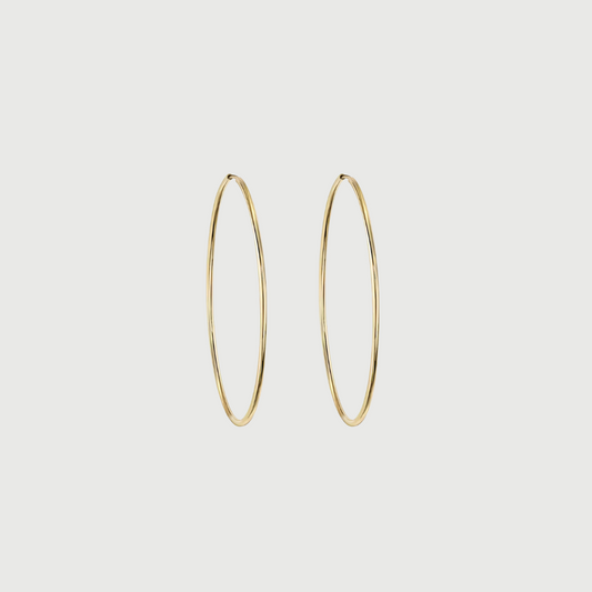 14K GOLD BARELY THERE HOOPS