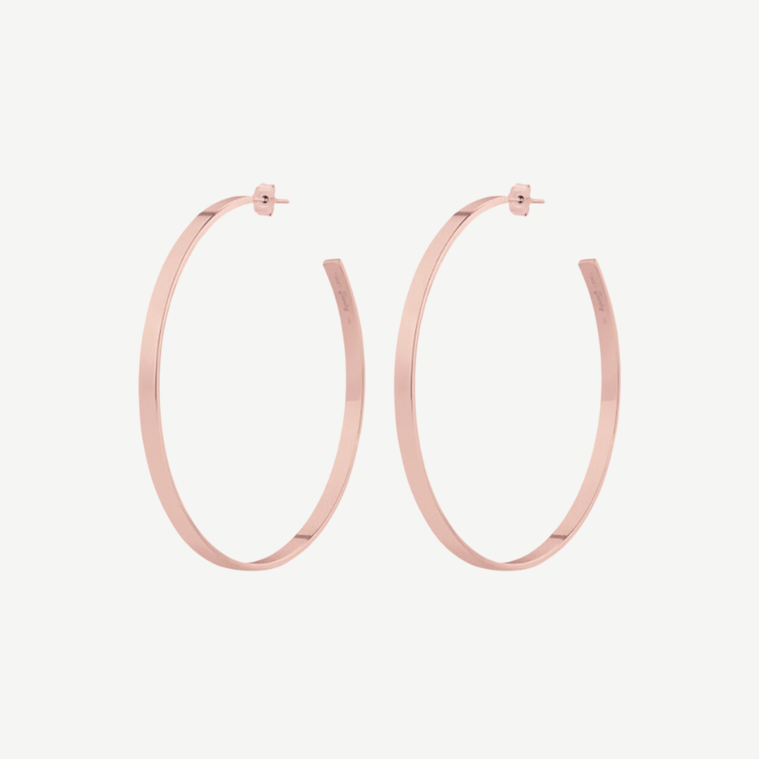 14k Large Flat Hoops