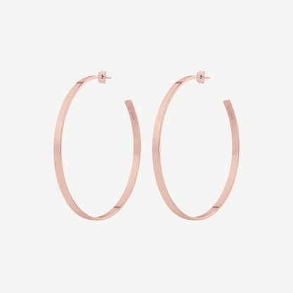 14k Large Flat Hoops