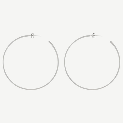 14k Large Flat Hoops