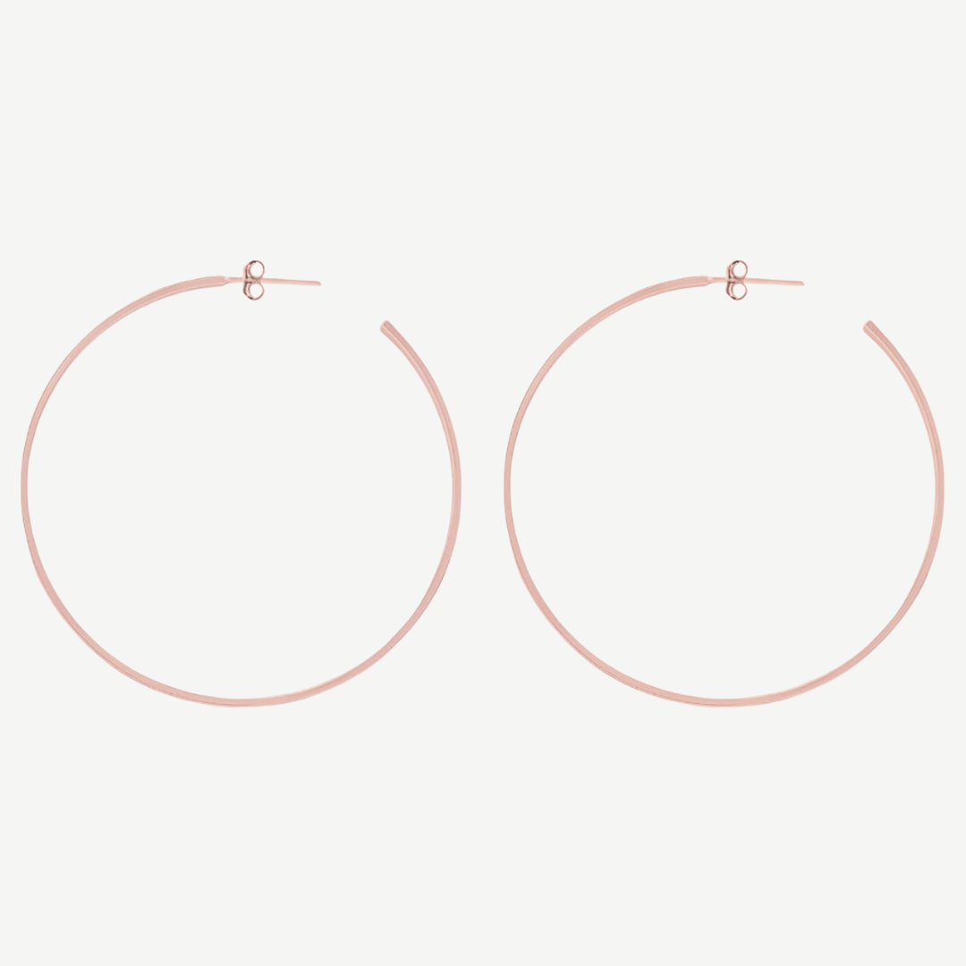 14k Large Flat Hoops