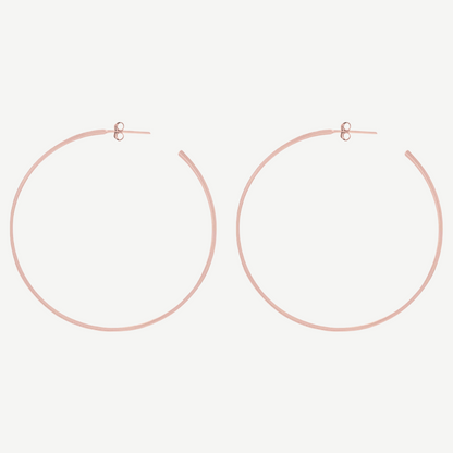 14k Large Flat Hoops