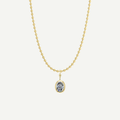 1ct Oval Diamond Olympia Ball Chain Necklace