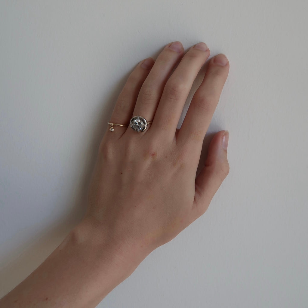 Petite Diamond Slider Ring