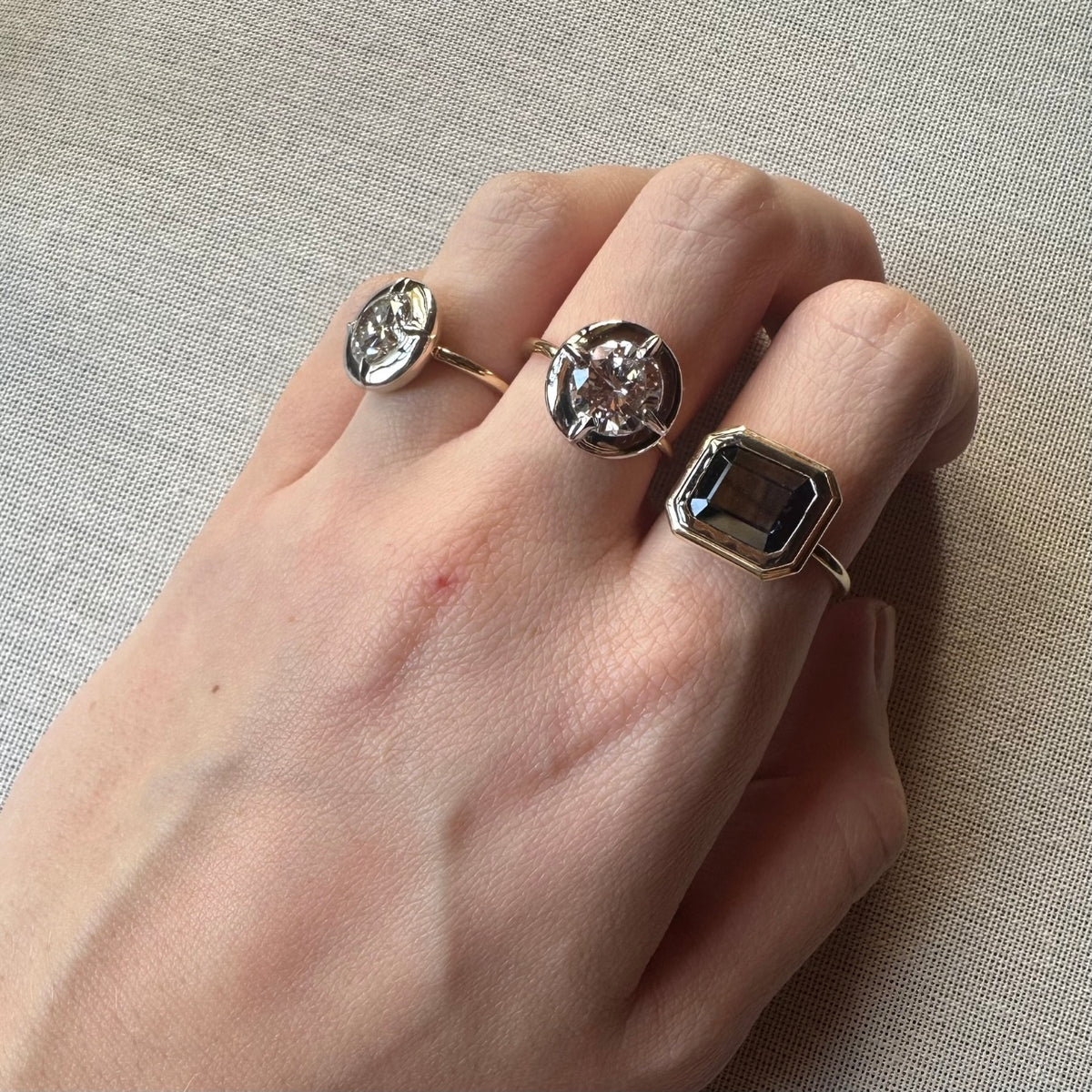 2ct Round Diamond Bullseye Ring