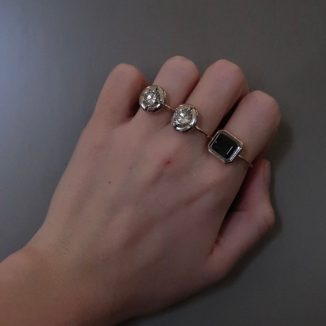 2ct Round Diamond Bullseye Ring