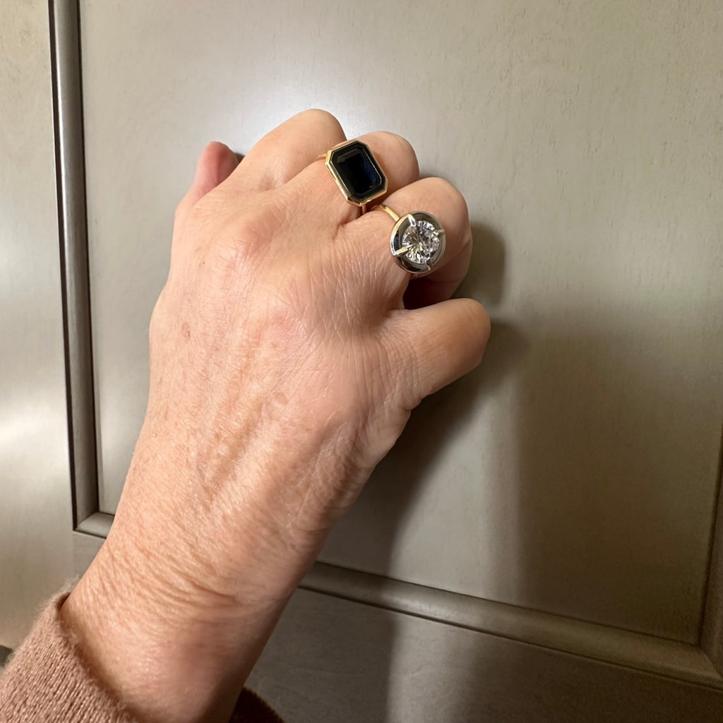 2ct Round Diamond Bullseye Ring