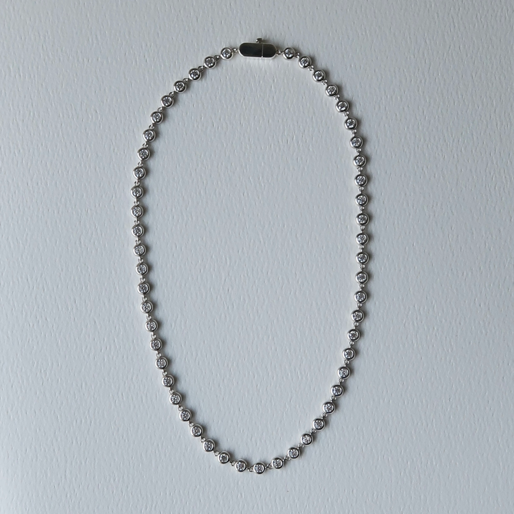 Gemma Bezel Tennis Necklace