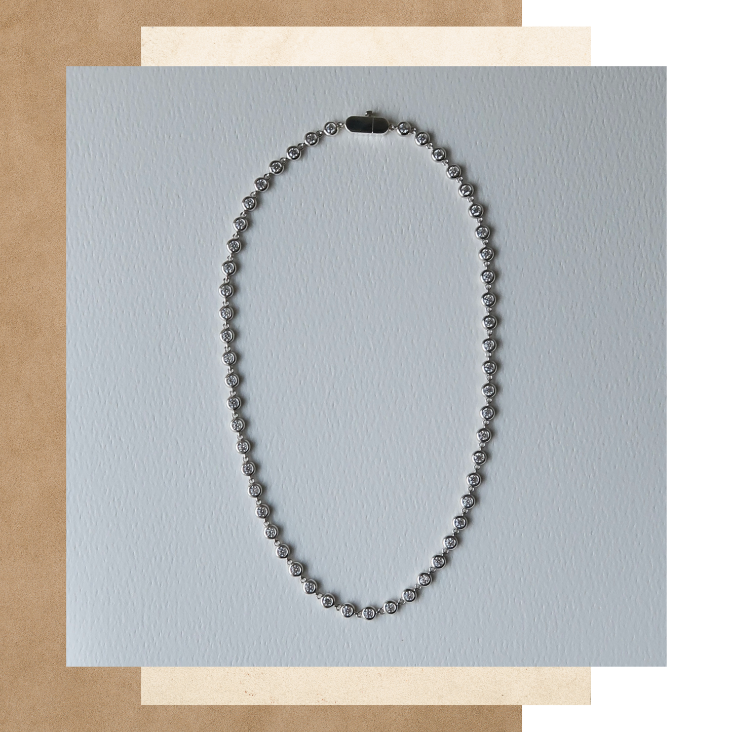 Gemma Bezel Tennis Necklace