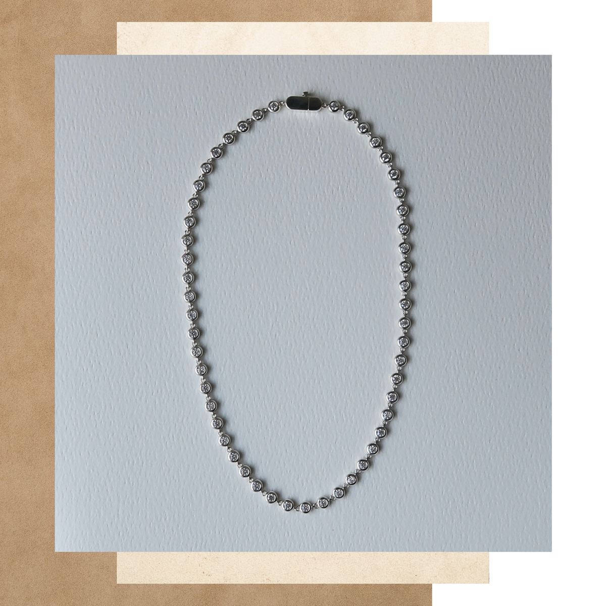 Gemma Bezel Tennis Necklace