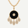Onyx Inlay Pavé Diamond Dreamcatcher Pendant
