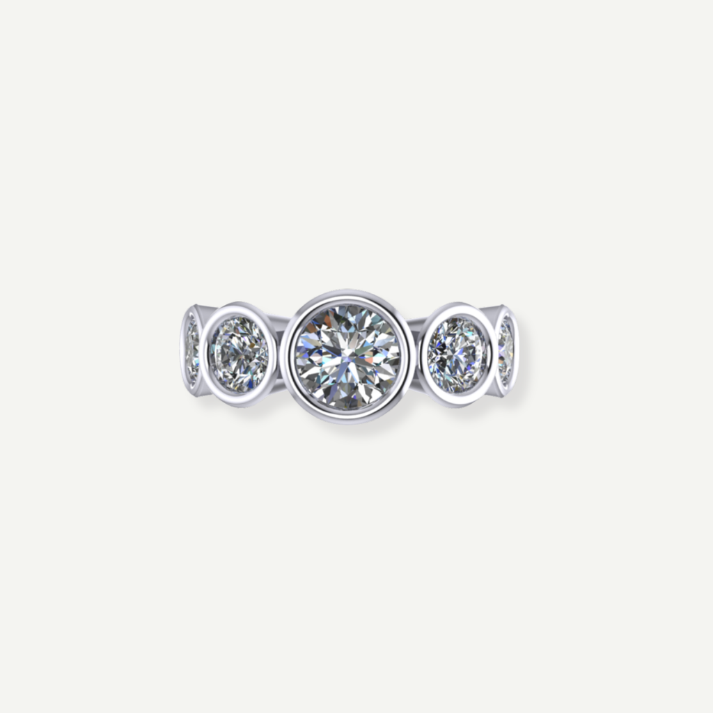 Hasina Round Bezel Diamond Ear Cuff
