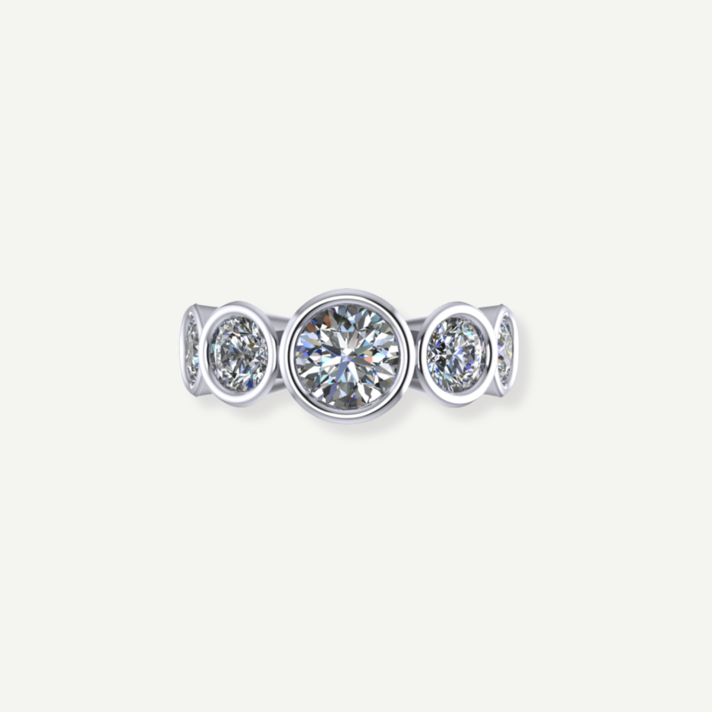 Hasina Round Bezel Diamond Ear Cuff