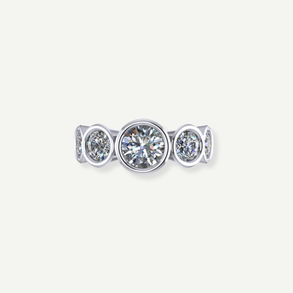 Hasina Round Bezel Diamond Ear Cuff