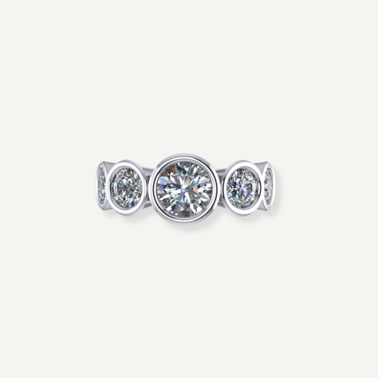 Hasina Round Bezel Diamond Ear Cuff