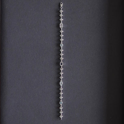 14k Sea Bezel Link Bracelet