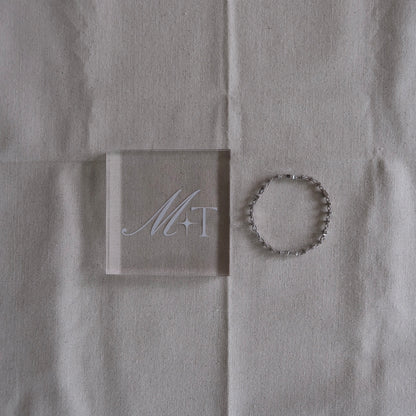 14k Sea Bezel Link Bracelet