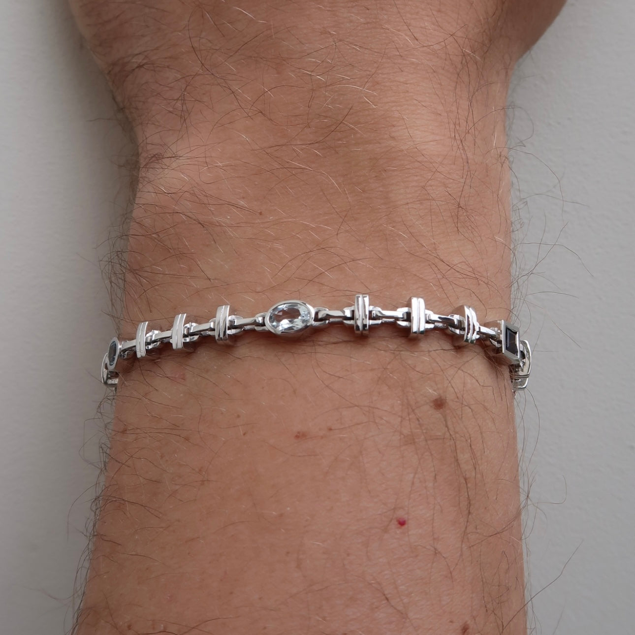 14k Sea Bezel Link Bracelet