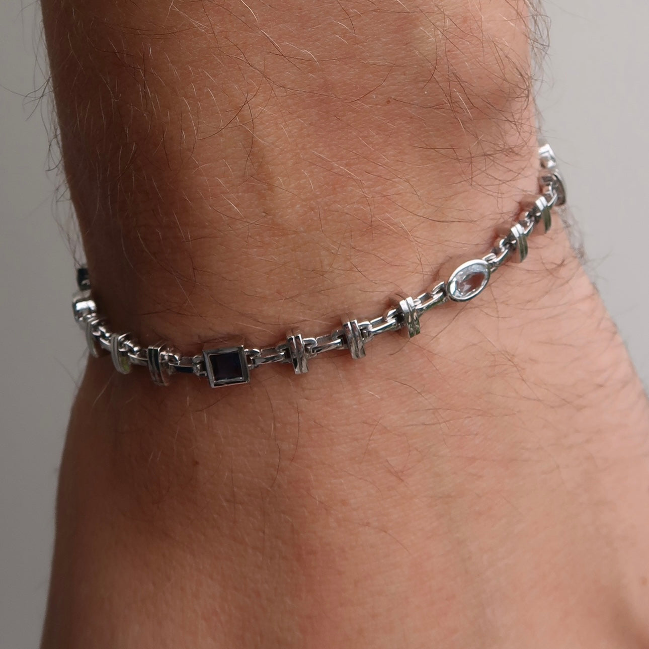 14k Sea Bezel Link Bracelet