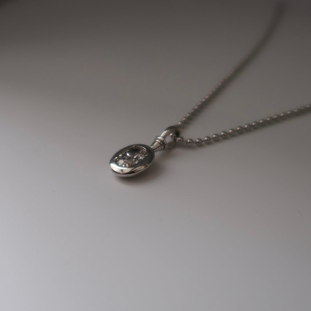 1ct Oval Diamond Olympia Ball Chain Necklace