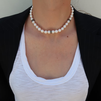 Maran Pearl and Diamond Necklace