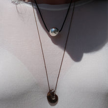 Load image into Gallery viewer, SILVER SPHERE CORD NECKLACE
