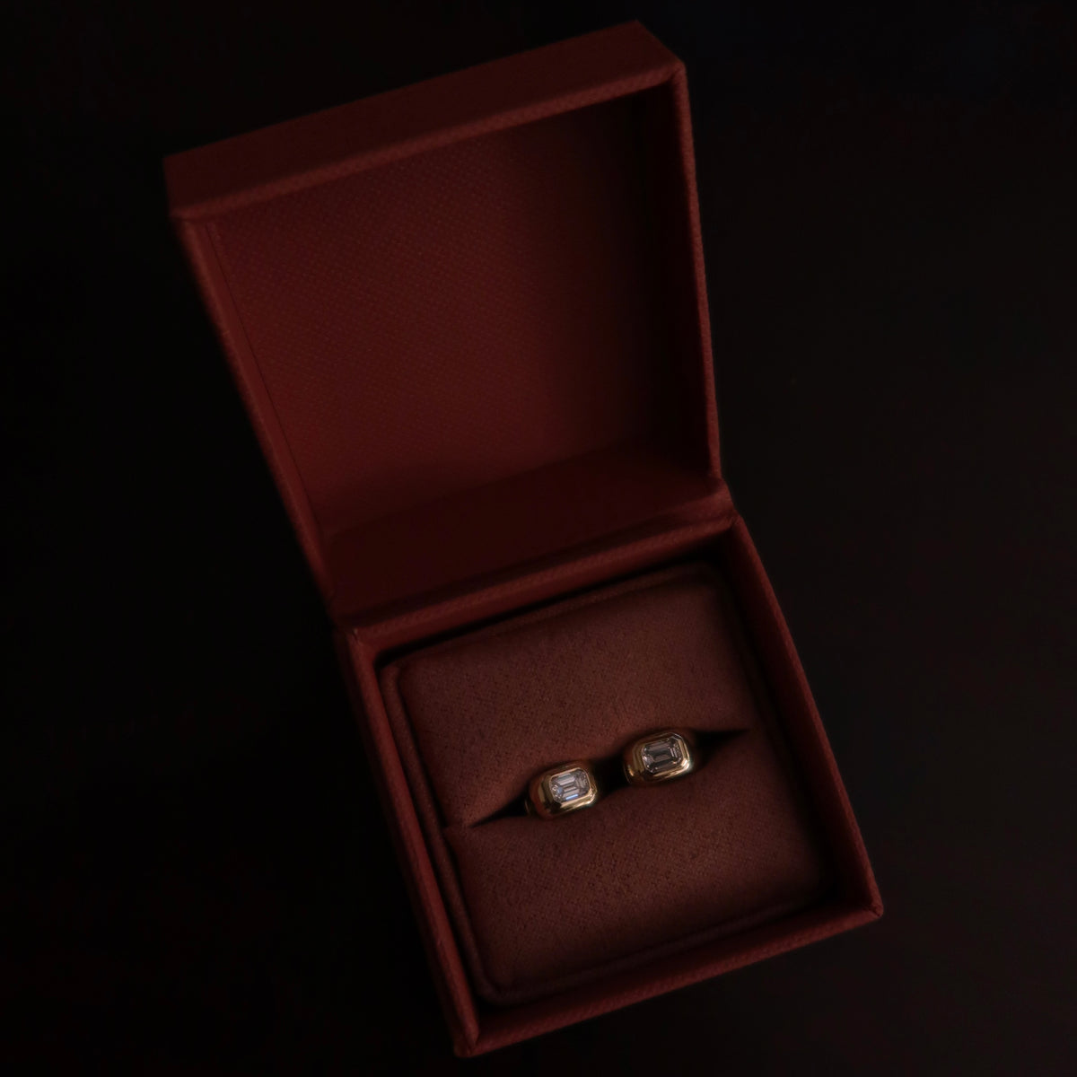 Jude 10mm Emerald Cut Diamond Huggies