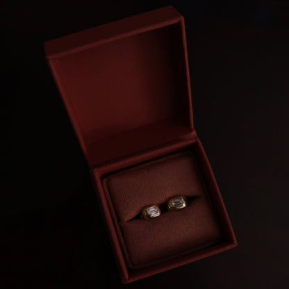 Jude 10mm Emerald Cut Diamond Huggies