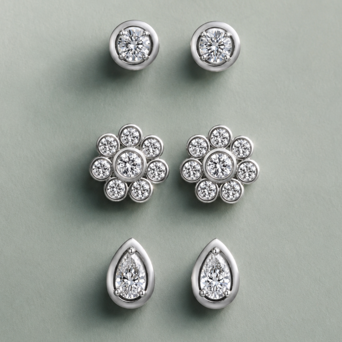 Diamond Daisy Earrings