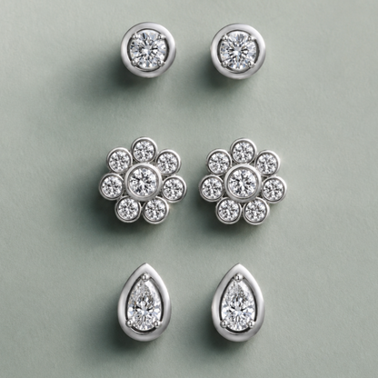 Diamond Daisy Earrings