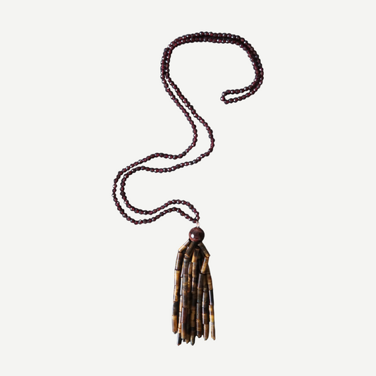Karoo Garnet Tassel Necklace