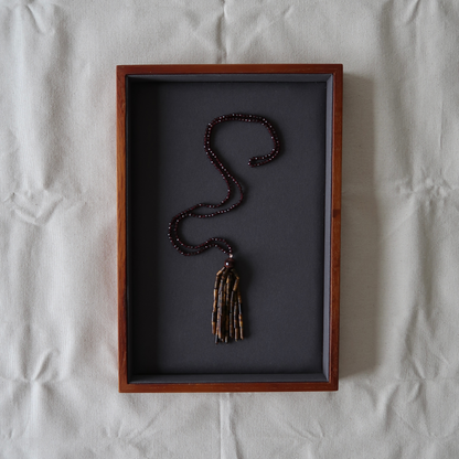 Karoo Garnet Tassel Necklace