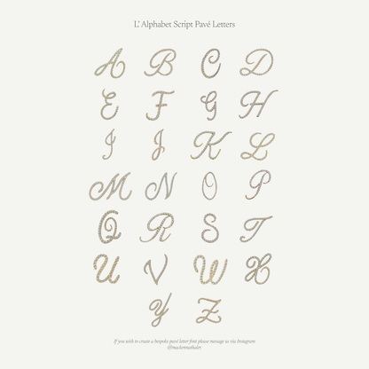 L'Alphabet Script Pavé Diamond Ring