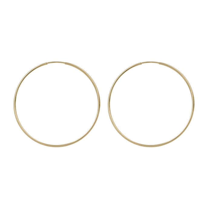 OVERSIZED GOLD ENDLESS HOOPS