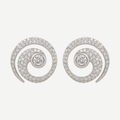 Pavé Swirl Jan Round 0.25ct Diamond Earrings
