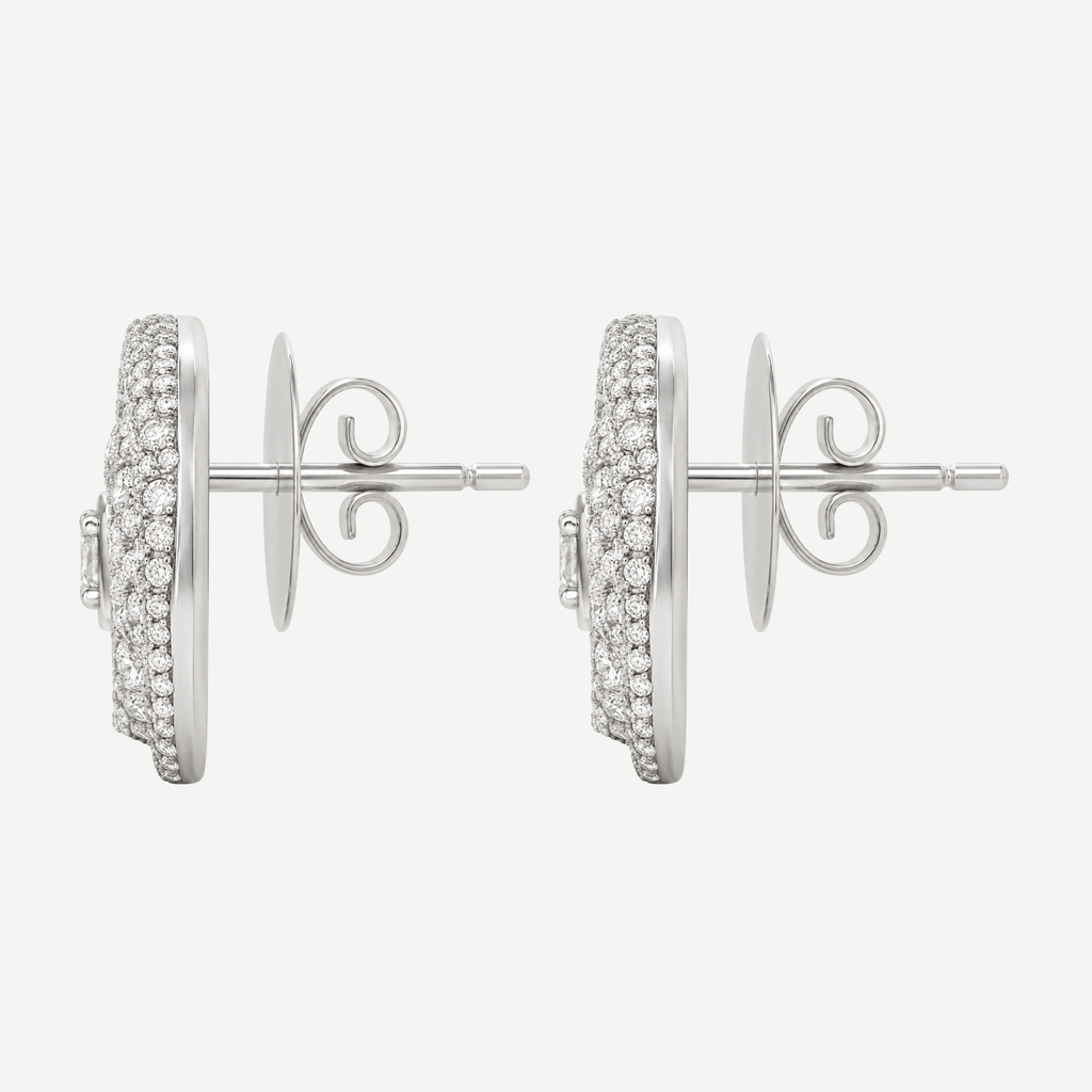 Pavé Swirl Jan Round 0.25ct Diamond Earrings