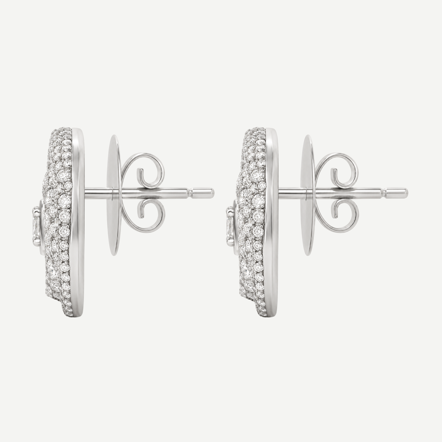 Pavé Swirl Jan Round 0.25ct Diamond Earrings