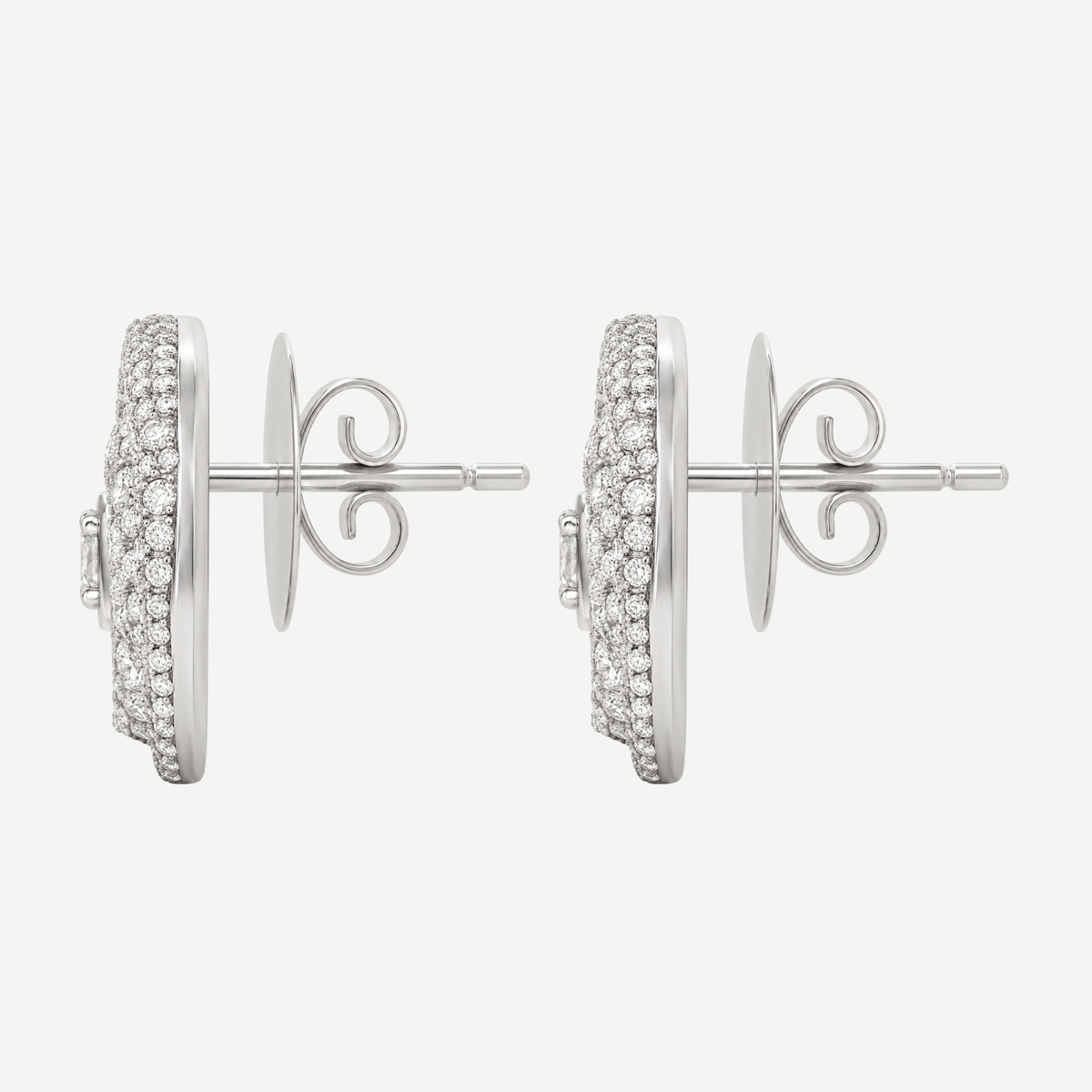 Pavé Swirl Jan Round 0.25ct Diamond Earrings