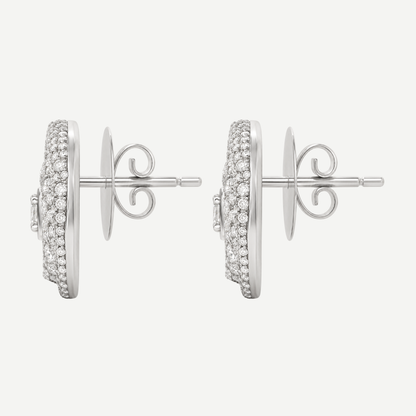 Pavé Swirl Jan Round 0.25ct Diamond Earrings