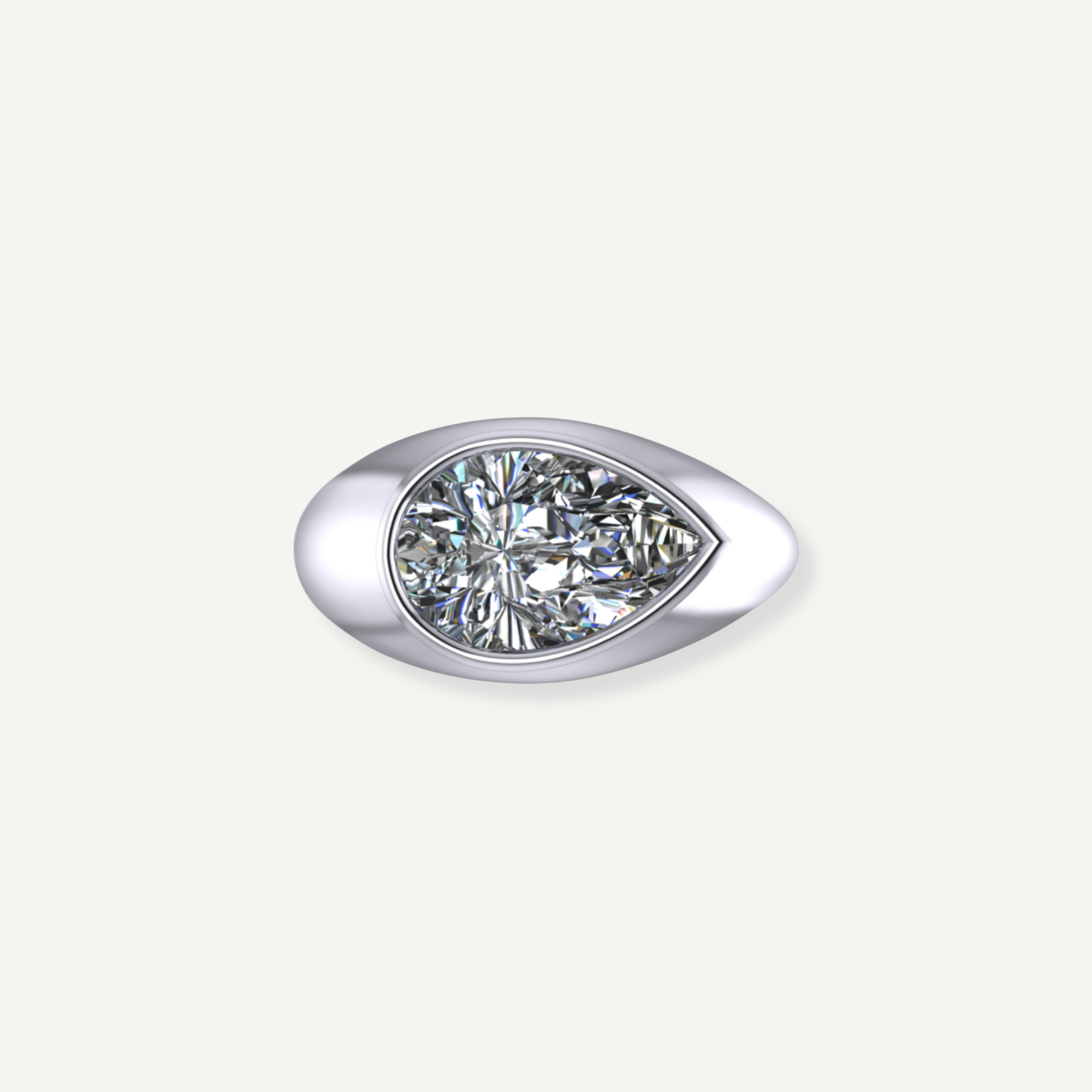 Strummer Pear Diamond Ear Cuff