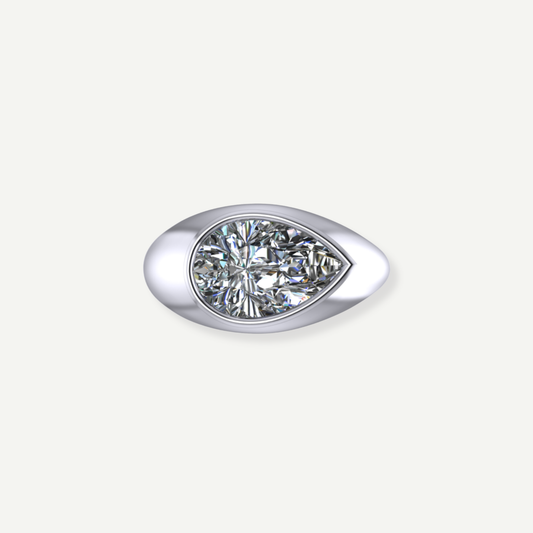 Strummer Pear Diamond Ear Cuff