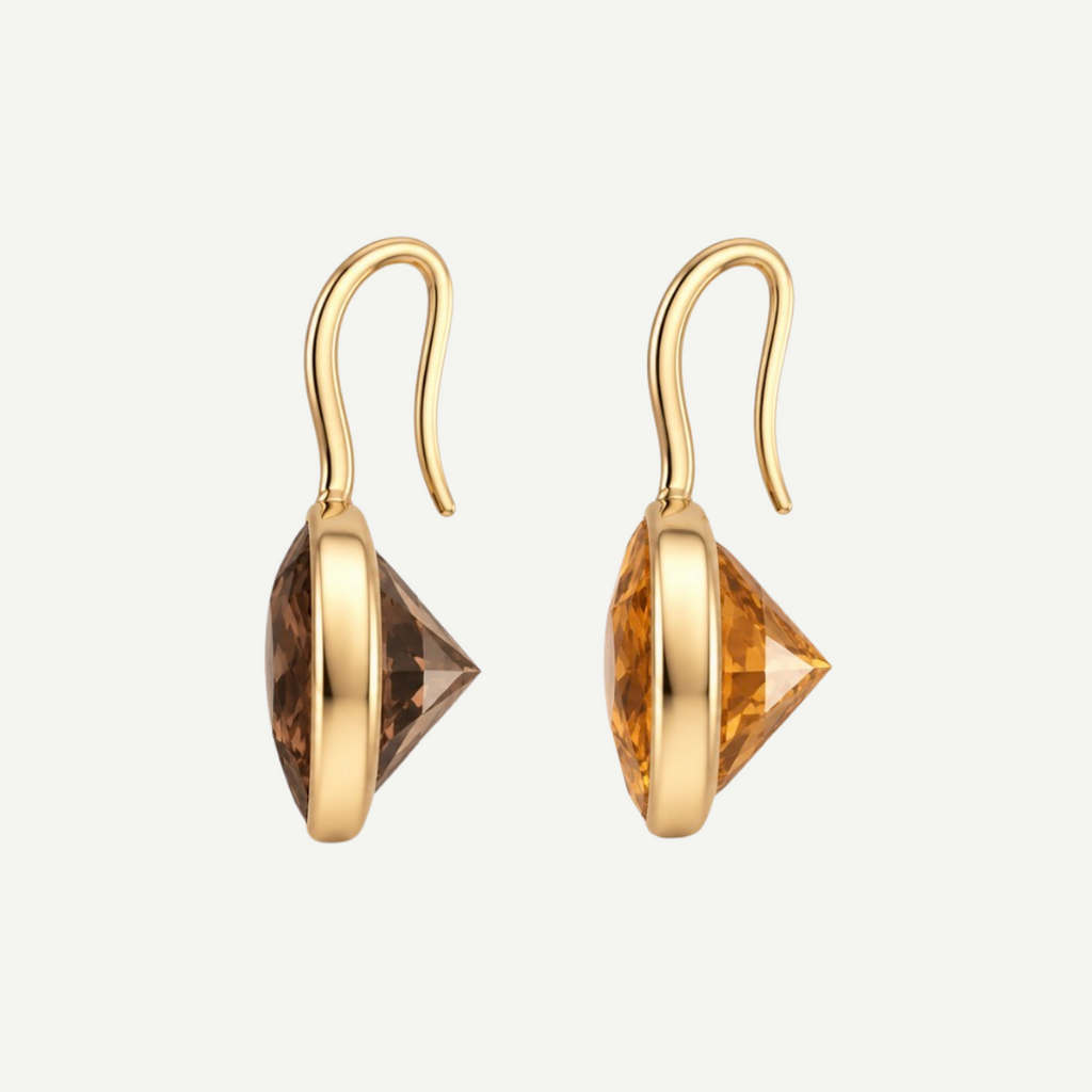 Mélange Smoky Quartz and Citrine Earrings