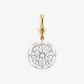 3ct Round Diamond Bullseye Pendant