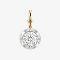 3ct Round Diamond Bullseye Pendant